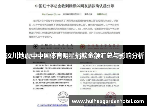 汶川地震中中国体育明星捐款金额汇总与影响分析
